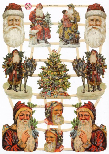 Glanzbilder Weihnachten Nikolaus glitzernd