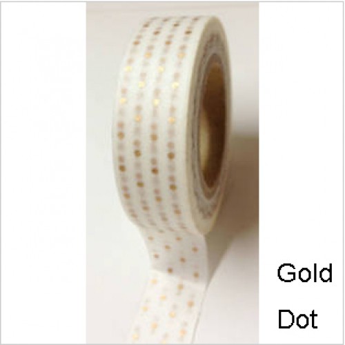 Masking Tape mini dots Pünktchen matt gold