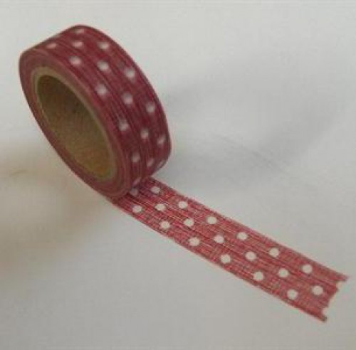 Washi Masking Tape rot weiss Punkte