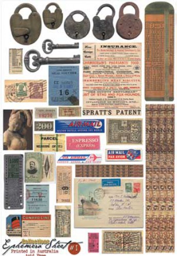 Ephemera Sheet #1 matt Bogen Scraps