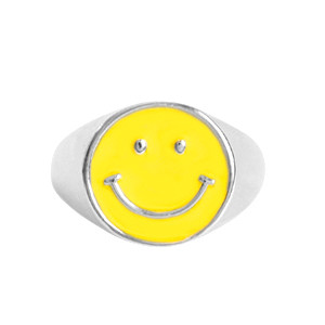 Ring SMILEY gelb chunky