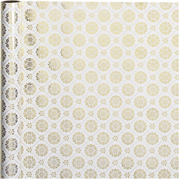 Geschenkpapier goldene Ornamente 3 Meter B50cm