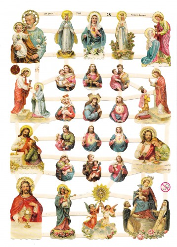 Glanzbilder Maria Jesus Jesuskind Heiligenbilder glitzernd
