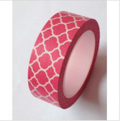 Masking Tape TILES FLOWER dunkel pink