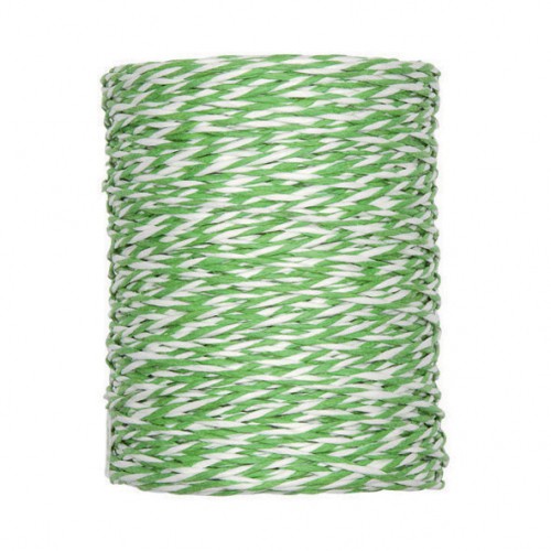 Papierkordel Garn Rolle grün weiss 100 Meter