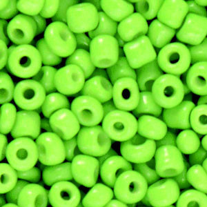 Glasperlen Rocailles 100Sk Neon grün 4mm