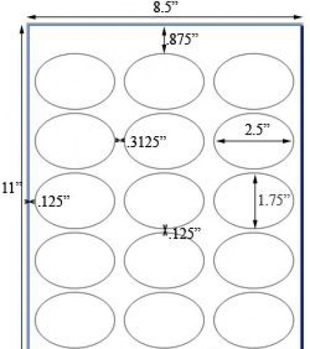 Bogen Kraftpapier braun Label 15 Stk oval