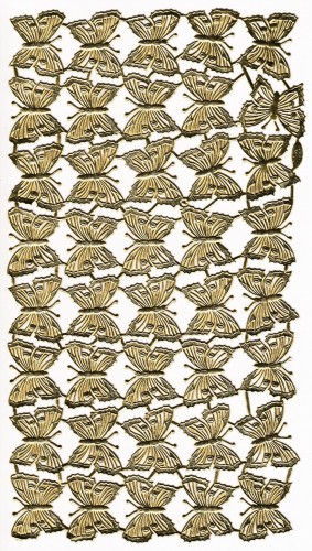 40 goldene Schmetterlinge Papier geprägt
