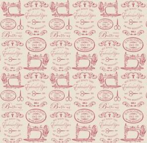 Geschenkpapier Sewing Labels rosa