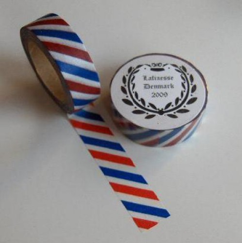 Washi Masking Tape blau weiss gestreift Luftpost