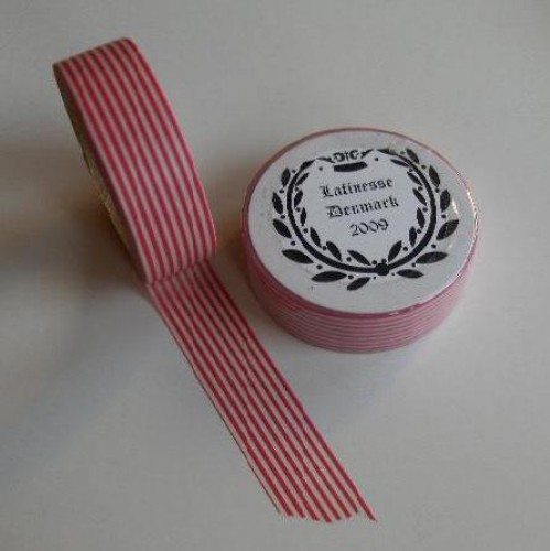 Washi Masking Tape rot weiss Stripes
