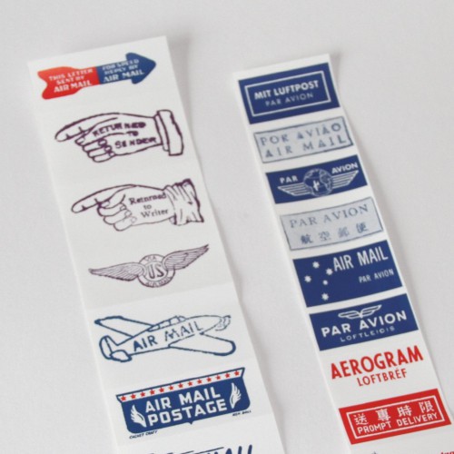 vintage Airmail Label Sticker