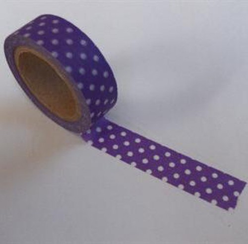 Washi Masking Tape flieder lila weiss Punkte