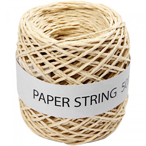 Rolle Papierkordel creme 50 Meter