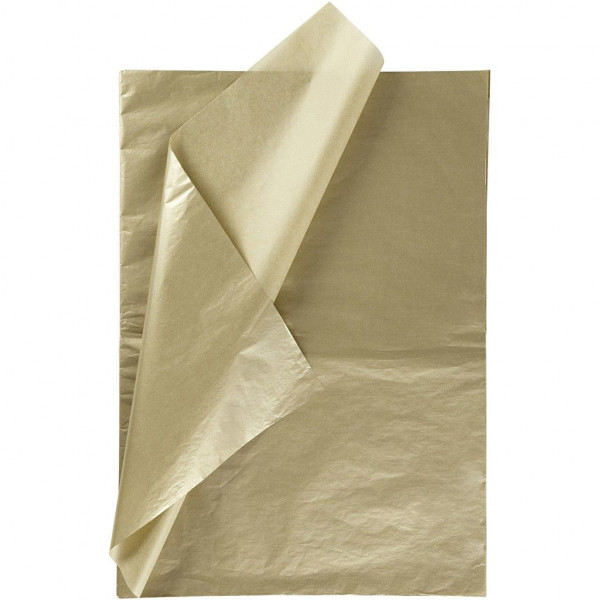 25 Bögen Seidenpapier gold