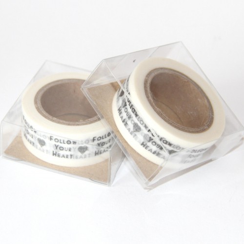 Papier-Klebeband Masking Tape "FOLLOW YOUR HEART"