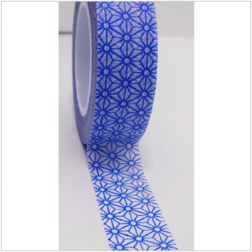 Masking Washi Tape - asanoha - dunkel lila weiss gemustert