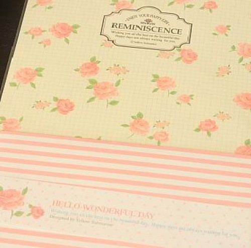 Briefpapier Romantik Reminiscence Rosen Streifen