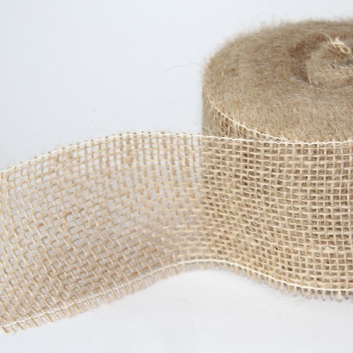 breites Dekoband Jute 6,5cm