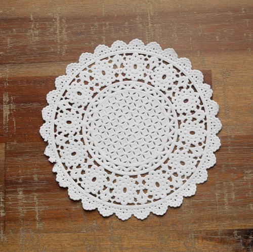 20 Stk Doilies weiss Tortenspitzen 13cm