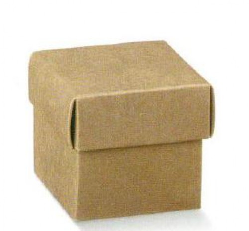 5 kleine Faltschachteln Kraft 5x5x5 cm mit Deckel