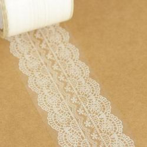 transparentes Tape "Spitze Scallop" Packband Klebeband