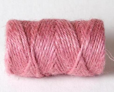 Jute Garn rosa 100m Rolle