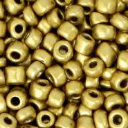 Glasperlen Rocailles 100Sk antik gold 4mm