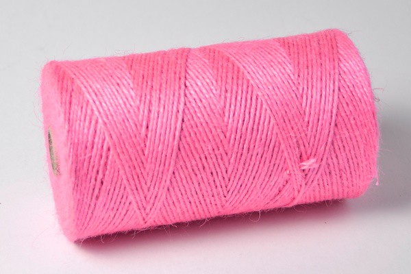 Jute Garn pink 100m Rolle