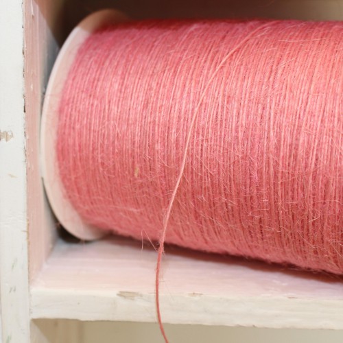 20 Meter feinstes hauchdünnes Jutegarn 1mm rosa