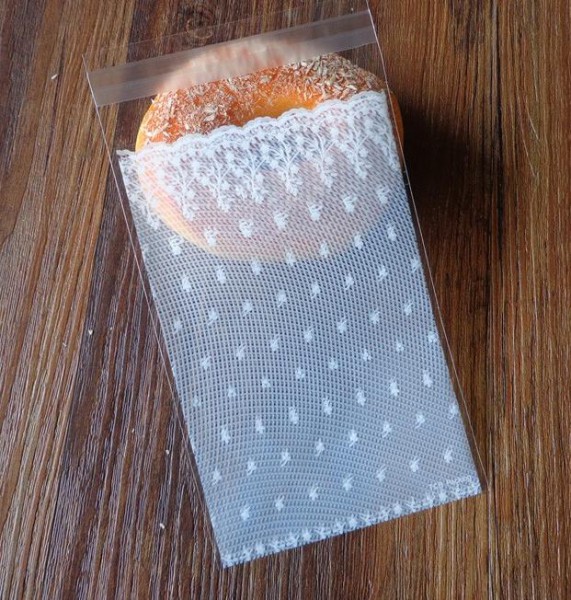 10 Cellophantüten LACE Spitze für Kekse Gebäck gross