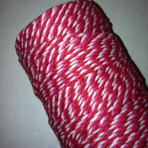 Bakerstwine Dekogarn pink rot weiss 100m