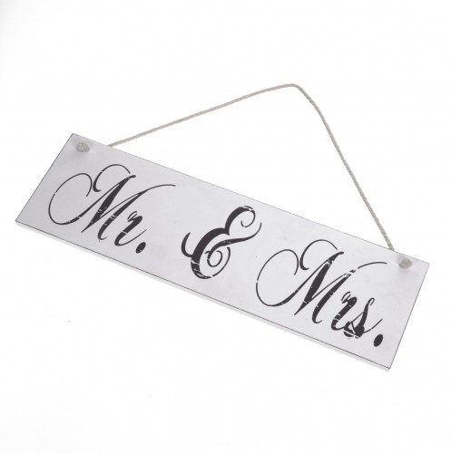 grosses Dekoschild MR & MRS Hochzeit 40x15cm