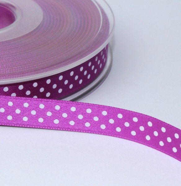 Satinband LILA Minidots10mm