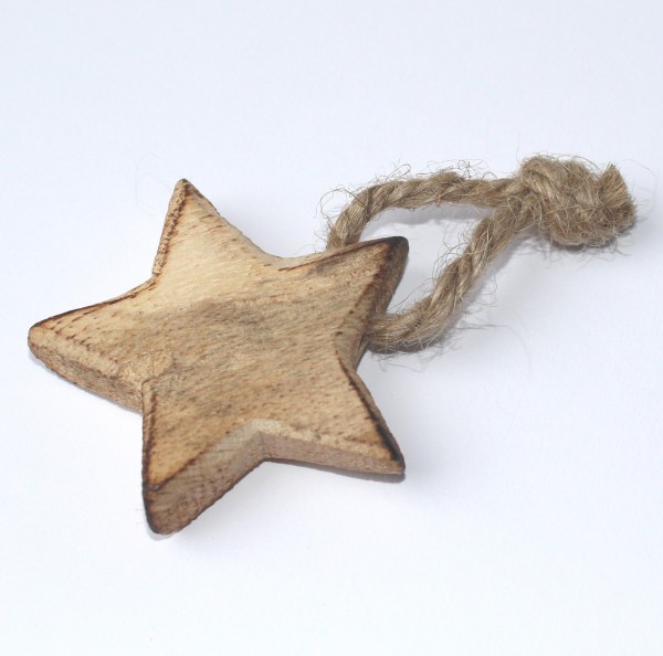 kleiner Dekohänger Stern aus Holz