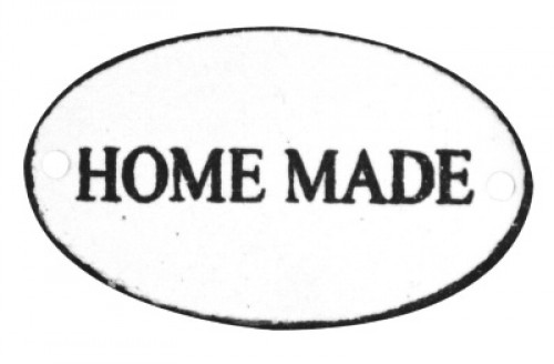 kleines Metallschild "Homemade" oval