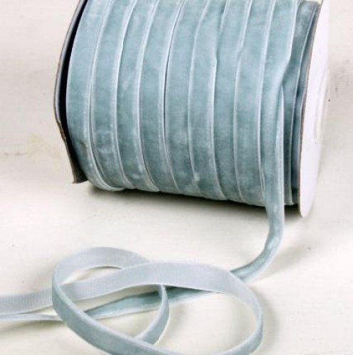 grau-blaue Samtband 10mm