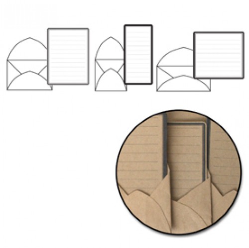 6 x Kraft Umschlag mini plus Karte