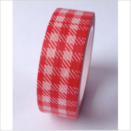 Masking Tape Vichykaro rot weiss kariert