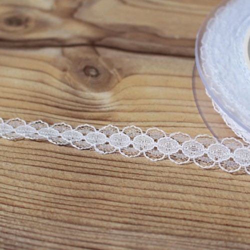 Spitzenband weiss 10mm Nylon