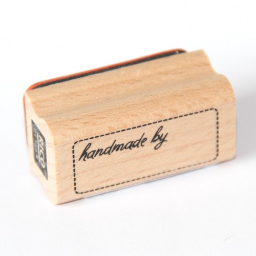 Stempel "handmade by" Label