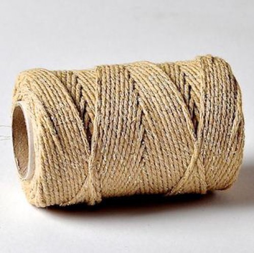 Bakerstwine Sparkle beige-gold Rolle 20m