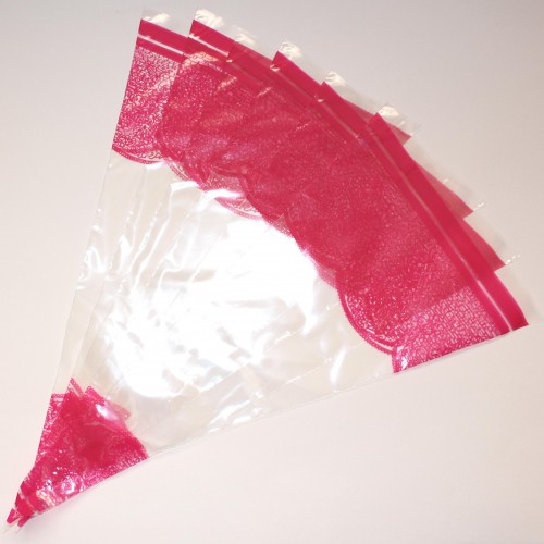 10 Folien-Spitztüten Spitzen pink Gr. L