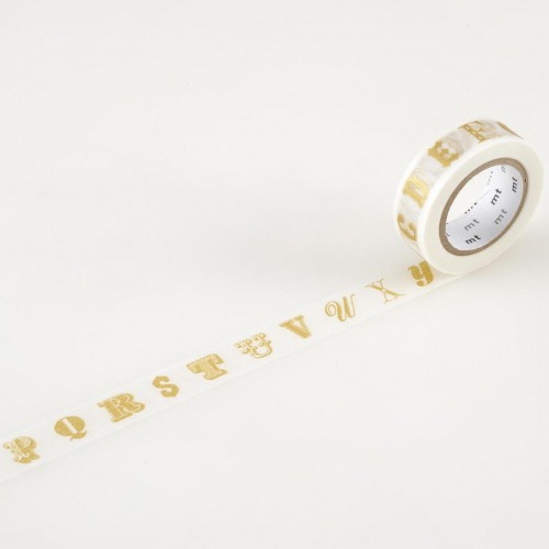 Masking Washi Tape - alphabet gold