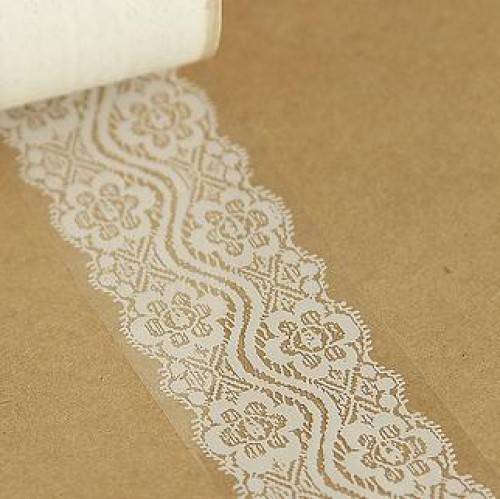 transparentes Tape "Spitze Flowers" Packband Klebeband