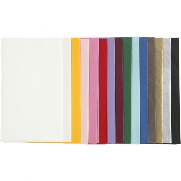 30 Bögen Seidenpapier bunt Farbsortiment