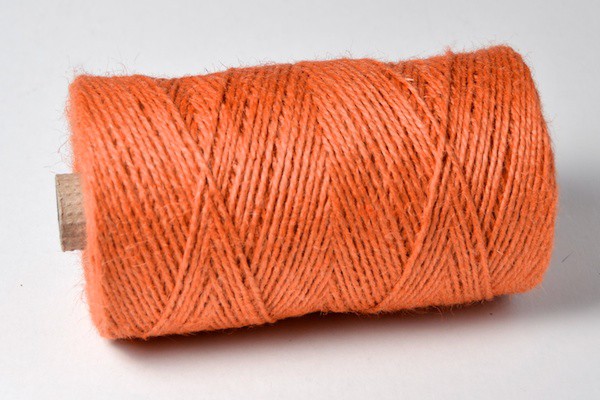 Jute Garn orange 100m Rolle