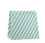 10 Papierbeutel mint weiss gestreift XL