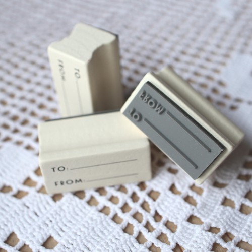 kleiner Stempel TO / FROM für Paketanhänger