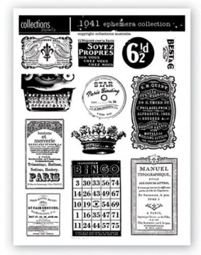 Bogen Ephemera Collection Label weiss